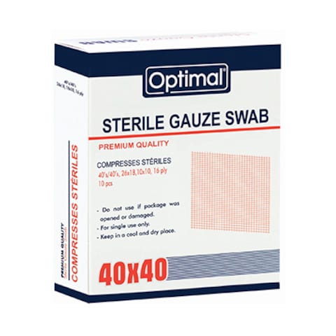 Optimal Sterile Gauze Swab 40x40cm 10 Pieces