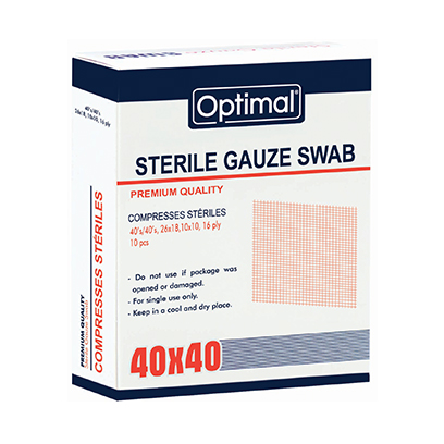 Optimal Sterile Gauze Swab 40x40cm 10 Pieces