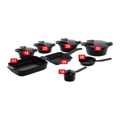 Pyrex Granite Cooking Set 13pcs