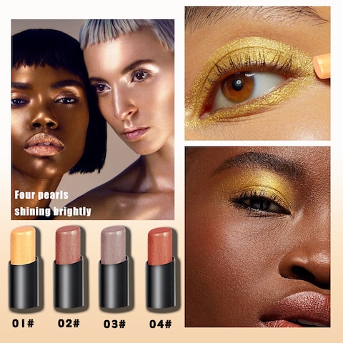 Contour Eyeshadow Stick - Long-Lasting Waterproof Eye Makeup Crayon for Brighter, Smooth Shimmer Eyes