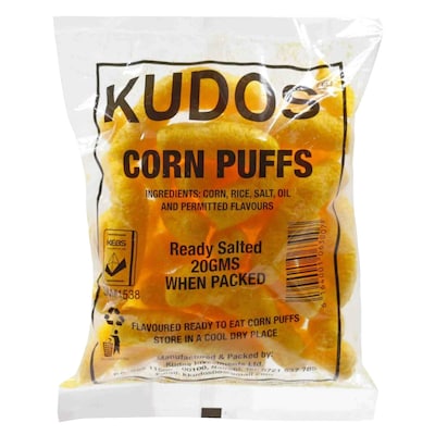 Kudos Ready Salted Corn Puffs 20G