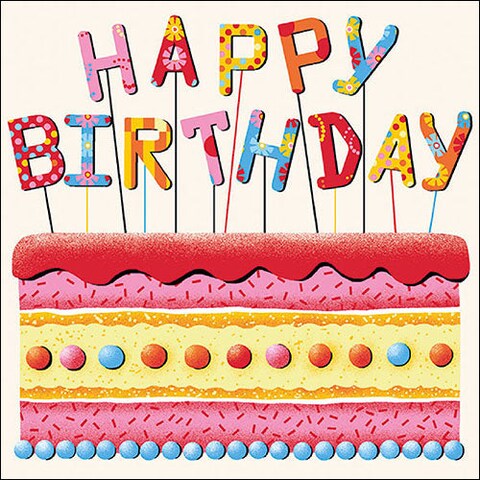 Ambiente Large Birthday Cake Napkins