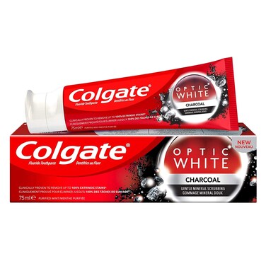 Colgate Optic White Charcoal Whitening Toothpaste 75ml 25% Off