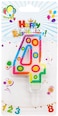 Party Time Colorful Polkadots Candle Number 4 Birthday Candle Kids Adult Birthday Cake Decoration - Number Candle For Anniversary, Valentines Birthday Candle Cake Topper