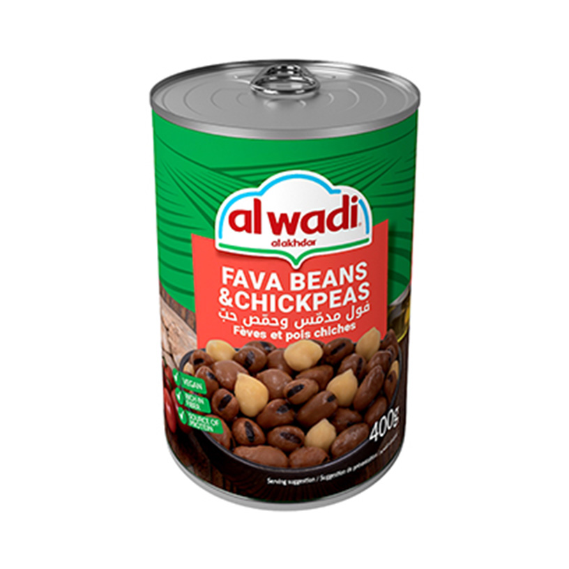Al Wadi Al Akhdar Fava Beans With Chickpeas 400GR