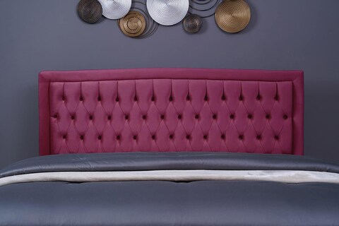 PAN Home Home Furnishings Bianca Headboard Velvet Pink L-180: H-125cm 180x125 Pink