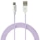 mpBLBERRI BLB-U337 Lightning USB Data Cable 1 Meter, White &amp; Purple