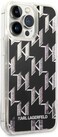 CG Mobile Karl Lagerfeld Liquid Glitter Case Monogram Pattern &amp; Multicolor Glitter Scratch Resistant/Non-Slipping/Anti-Scratch Compatible With iPhone 14 Pro Max 6.7"