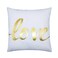 Rishahome Love Metallic Printed Cushion Cover, 45x45 cm