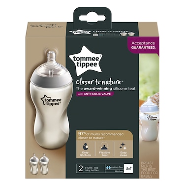 TOMMEE BABY FEEDING BOTTLE 2X340ML
