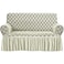 Jacquard Fabric Stretchable 2 Seater Sofa Cover Cream