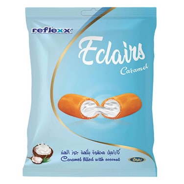 Reflexx Caramel Filled With Coconut Eclairs Toffee 200G