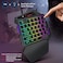 HXSJ V500 35 Keys Colorful Mixed Light Gaming One-handed Keyboard, Built-in Converter, Support for Ps3 / Ps4
