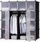 Generic Storage 16 Cube Wardrobe Cabinet (Black)