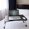 LINGWEI Foldable Laptop Table Bed Table Bed Tray  Laptop Desk Reading Table Stand Portable Lap Desk Notebook Stand Laptop Stand with Ipad and Cup Holder Black