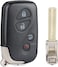 Rubik 4 Buttons Replacement Uncut Key Cover Fit for Lexus ES350 GS300 GS350 GS430 GS450h ISC IS250 IS350 LS460 LS600h, Keyless Entry Remote Fob Case Shell