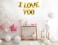I Love You Balloon Banner, 16 Inch Foil Letter Valentine&rsquo;s Day Balloon Sign for Birthday Party Mother&rsquo;s day Father&rsquo;s day Marriage Proposal Wedding Anniversary Party Decorations &amp; Supplies (Gold)