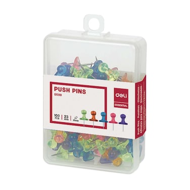 ديلي دبابيس ضغط مكتبية - 23 مم - 100 دبوس - متعددة الألوان