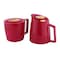 Alsaif deva vacuum flask 2 in 1 red gilded color 0.5 + 0.5 L 