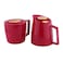 Alsaif deva vacuum flask 2 in 1 red gilded color 0.5 + 0.5 L 