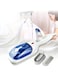جهاز كي الملابس بالبخار محمول باليد ويعمل بالكهرباء أبيض/أزرق 29.50x7.00x7.50سنتيمتر