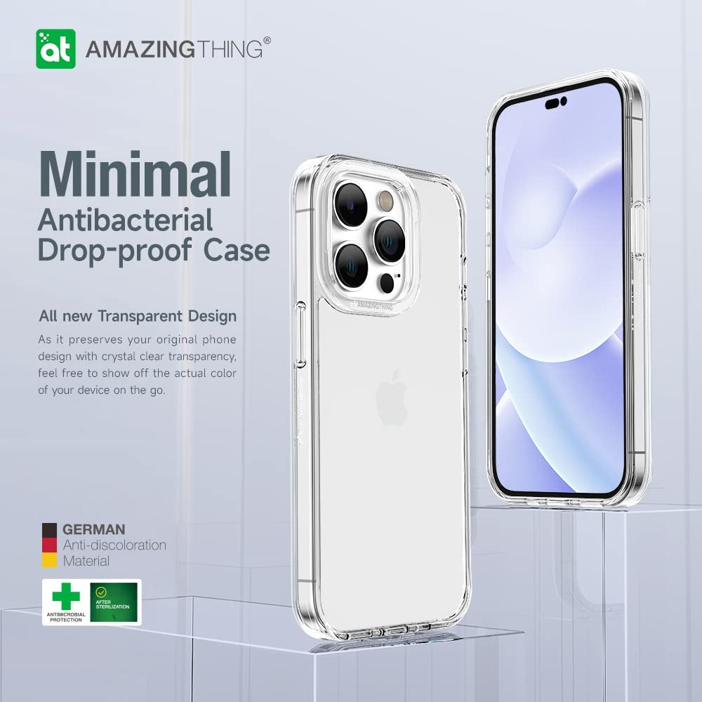 Amazing Thing MINIMAL Drop Proof designed for iPhone 14 Pro MAX case cover - Clear