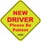 Rubik Magnetic New Driver Car Sign Sticker,Driver Please Be Patient,Highly Reflective Removable and Reusable for Car SUV Van Drivers 15x15c Yellow/Red