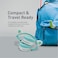 Promate Kids Wireless Bluetooth Headphones with LED Cat Ears, Safe Volume Limit, Mic, AUX, TF Card Slot, Panda Aqua