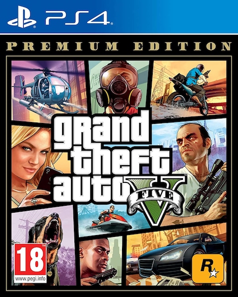 Rockstar Games Grand Theft Auto V Premium Edition (English) - Intl Version - Action &amp; Shooter - PS4/PS5