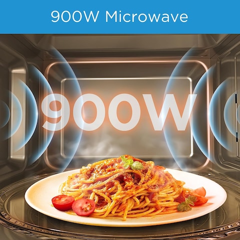 Midea 25L Digital Solo Microwave Oven With 10 Power Levels, 900W, Electronic Touch Control, Child-Safety-Lock, Defrost Function, Fast Reheat, Pull Open Door Handle, For Home &amp; Office, EM925A2GUBK