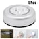 Generic-5Pcs 3 LED Touching Push On/Off Night Light Bedroom Bedstand Cabinet Self-Stick On Click Operated Lights