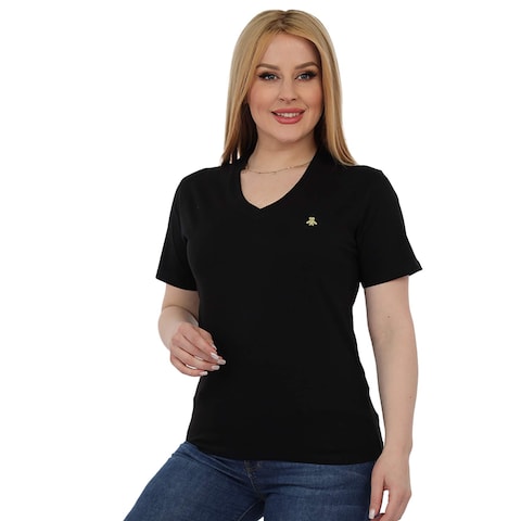 La Collection T-Shirt for Women - Large - Black
