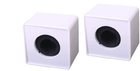 DMK Power Coopic White Abs Injection Molding Interview Mic Microphone Logo Flag Station (2 Pcs)