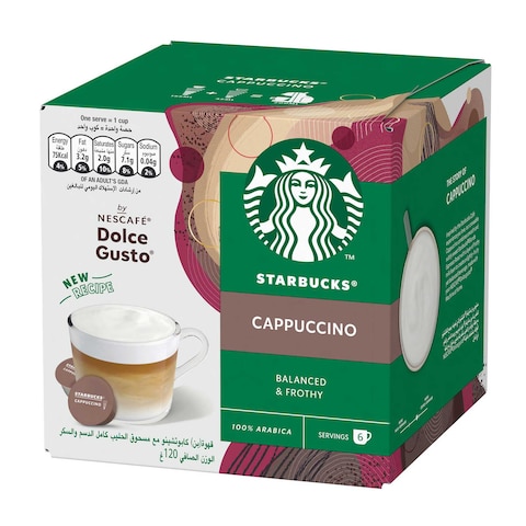 Starbucks Cappuccino Dolce Gusto Coffee Pods 12 Pods