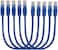 10-Pack Cat6 Ethernet Cable (Cat6 Cable, Cat 6 Cable) in Black 1 Foot 0.3M (BLUE)