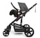 Teknum 3In1 Pram Stroller   Sleeping Bassinet   Extra Wide Seat   Wide Canopy   360&deg; Rotating Wheels   Fully Reclinable   Car Seat Compatible   Coffee Holder   NB - 3 Years + Car Seat - Grey