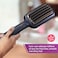 Philips Heated Straightening Brush BHH885/10, ThermoProtect Technology, Ionic care, Argan Oil Infusion &amp; Extra Large Brush, 50 Watts, Black
