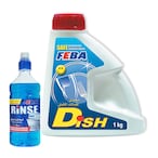 Buy Feba Dishwasher Powder - 1 Kg with Rinse Aid - 285ml in Egypt