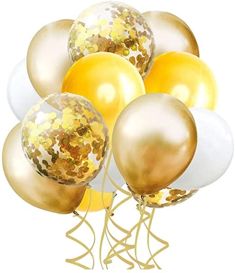 Usee - Usee 30Pcs Latex Balloons Set Confetti Balloons For Birthday Wedding Party Decorations（Gold）