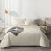 Comfy 6-Piece King Size Cotton Faux Fur Solid Comforter Set-Off White