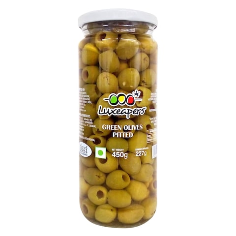 Luxeapers Green Pitted Olives 450g