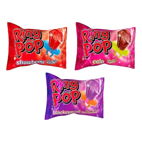 Buy Bazooka Ring Pop Cola Flavour Hard Candy 10g Pack of 1 Assorted in UAE