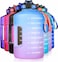 Sluxke Gallon Drinking Bottles With Straw, 128Oz Water Jug With Time Marker Bpa Free Leak Proof Sports Huge Water Bottle