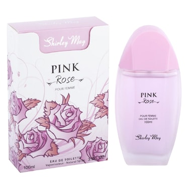 Shirley May Pink Rose Pour Femme Eau De Toilette Natural Spray 100ml