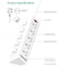 10 Way Power Extension Cord Surge Protector Strip Heavy Duty Universal Electrical Socket 5x USB-A 1x USB-C PD 30W