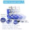 EASY FUTURE Roller Skates Adjustable Size Double Row 4 Wheel Skates Children Skates for Boys And Girls Including Protective Gear Knee Elbow Wrist Blue XS (27-30)