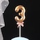 Italo Number 2 Cake Topper NAX-1702 Gold