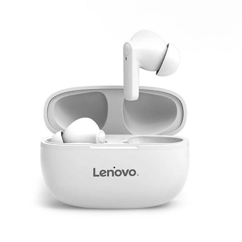 Lenovo Ht05 Tws Wireless Earbuds Bt5.0 Hifi Stereo Headphone Ipx5 Waterproof Sports Headset Noise Reduction With Hd Mic - White