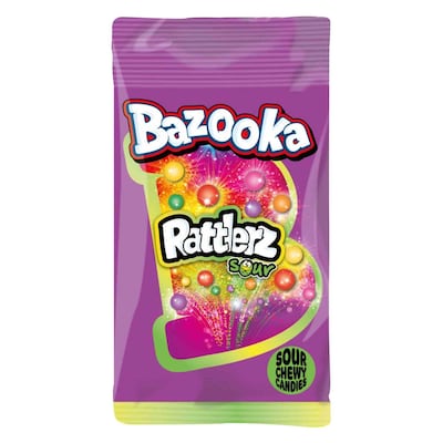 Bazooka Rattlerz Sour Chew Candy 40g