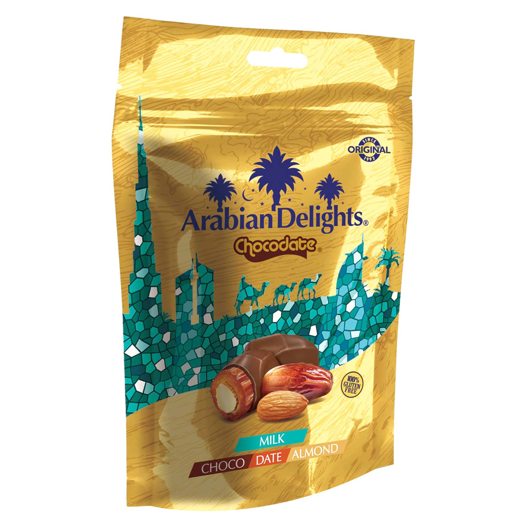 Arabian Delights Chocodate With Milk Chocolate And Almond 90g